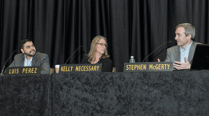 “Technology Standards & the Tax Department” was one of several very popular technology sessions at the Midyear Conference. Luis Perez (Dell), Kelly Necessary (Time Warner Cable) and Stephen McGerty (Thomson Reuters) led the robust discussion.